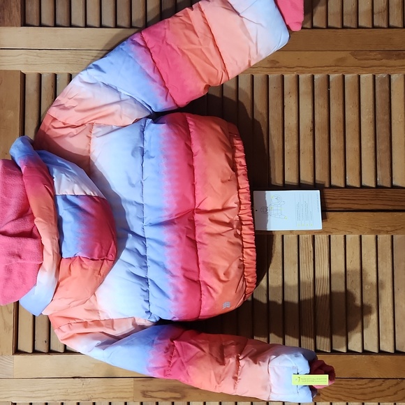 All In Motion Girls Hooded Puffer Jacket Sz 4/5 - Picture 7 of 7